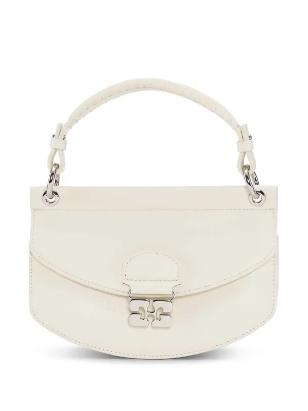 GANNI Mini Apo-G Cross Body Bag | White | FARFETCH