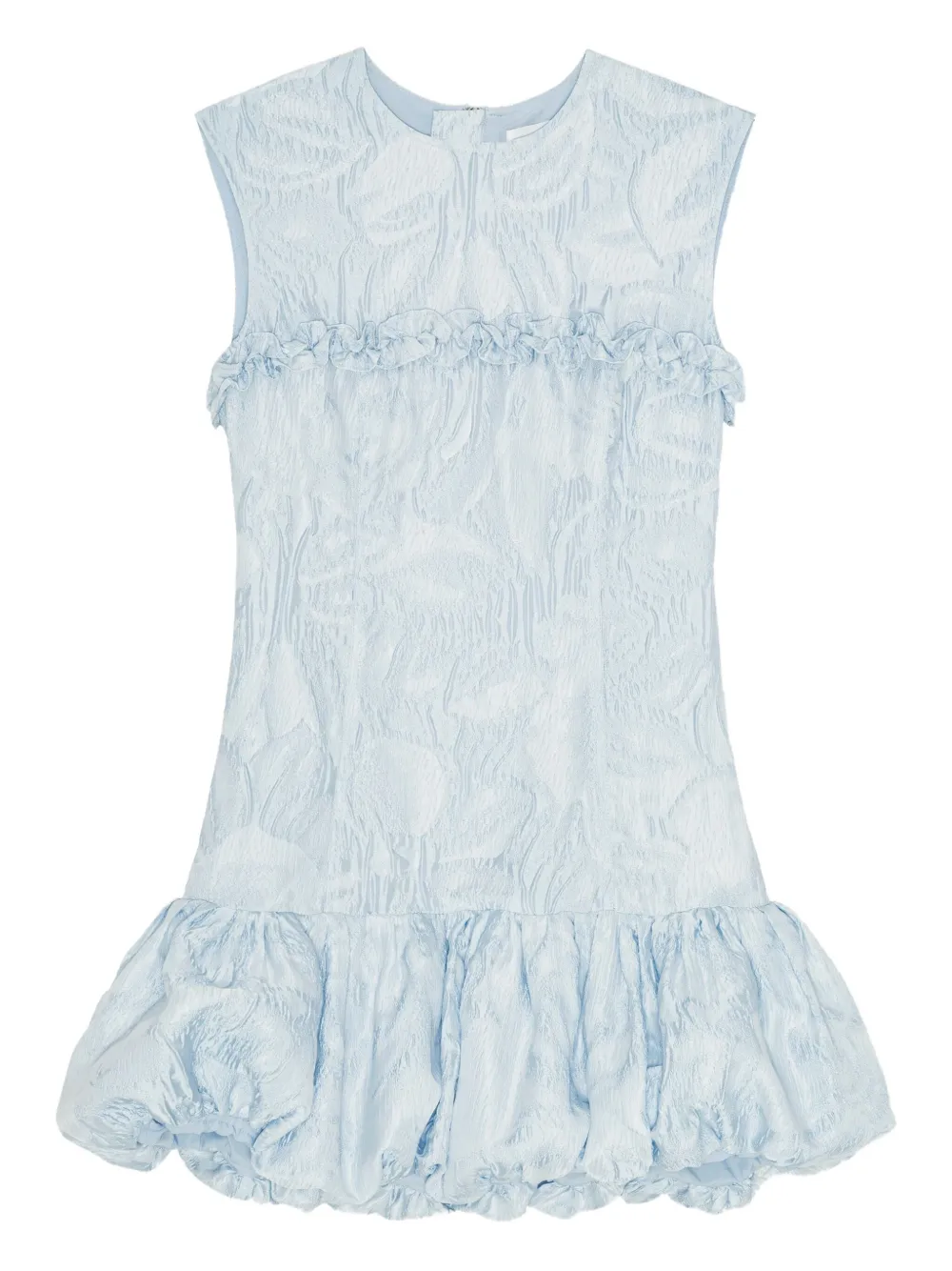 GANNI Cloqué korset mini-jurk Blauw