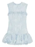 GANNI cloqué corset mini dress - Blue