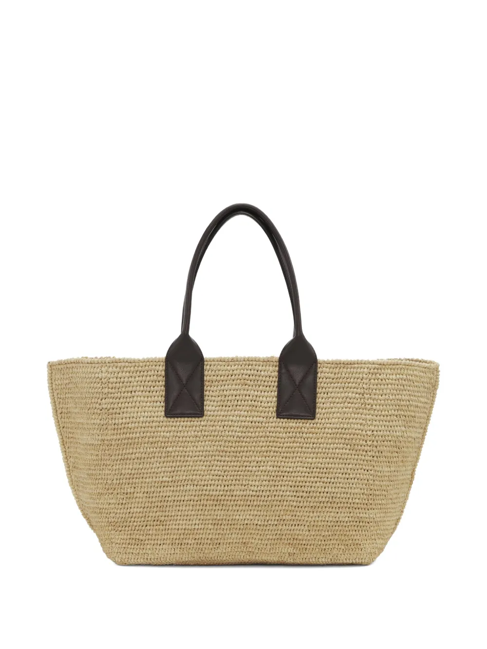 GANNI Raffia shopper Beige