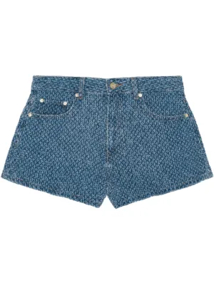 ショートパンツ Ganni Shorts In Cotone Organico Barbados Cherry Red Stripe Cotton Shorts | GANNI US
