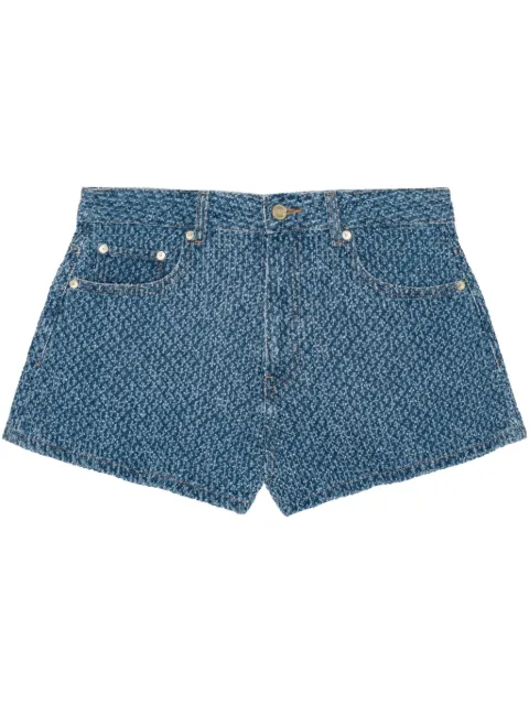GANNI logo patch shorts 