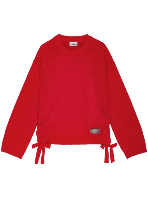 GANNI drawstring-hem sweater