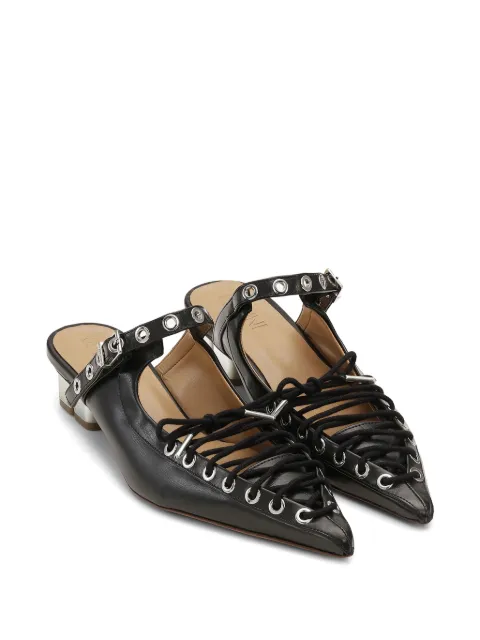 GANNI laced leather mules S2925 - 1