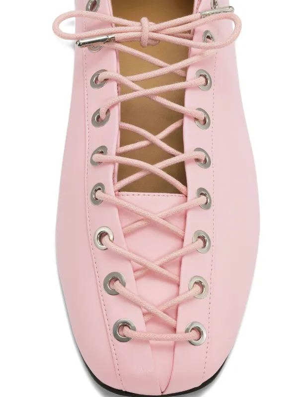 GANNI Sapatilha Flat Com Amarração | Roxo | FARFETCH BR