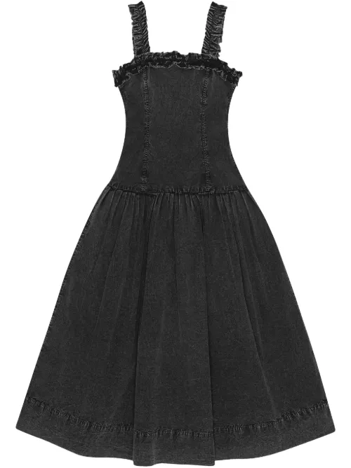 Robe mi-longue à volants - GANNI - Modalova