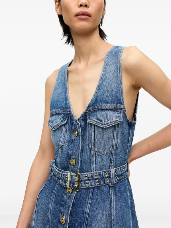 ganni maxi denim dress Ganni | Denim Long Dress