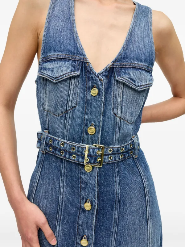 GANNI Vestido De Mezclilla Largo | Azul | FARFETCH MX GANNI Vestido De Mezclilla Largo | Azul | FARFETCH MX