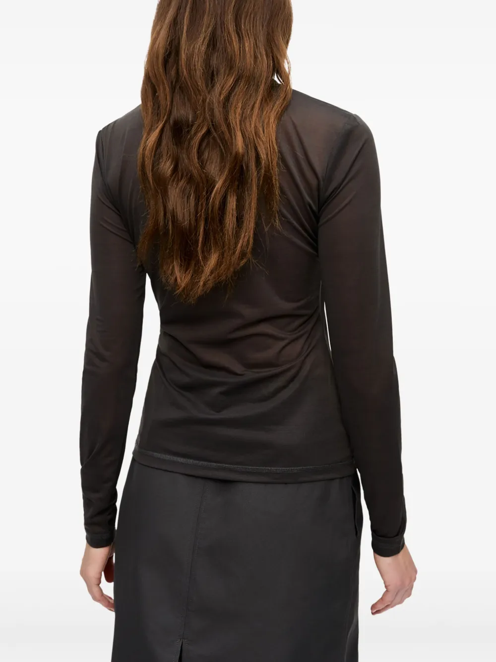 GANNI T-shirt met logopatch Grijs