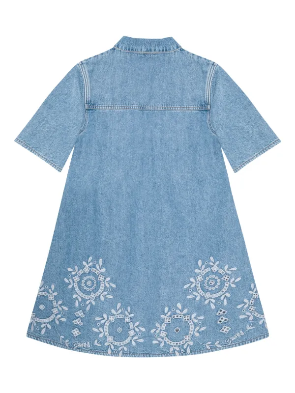 ワンピース Ganni EMBROIDERED DENIM DRESS 28285934_57816046_600.jpg