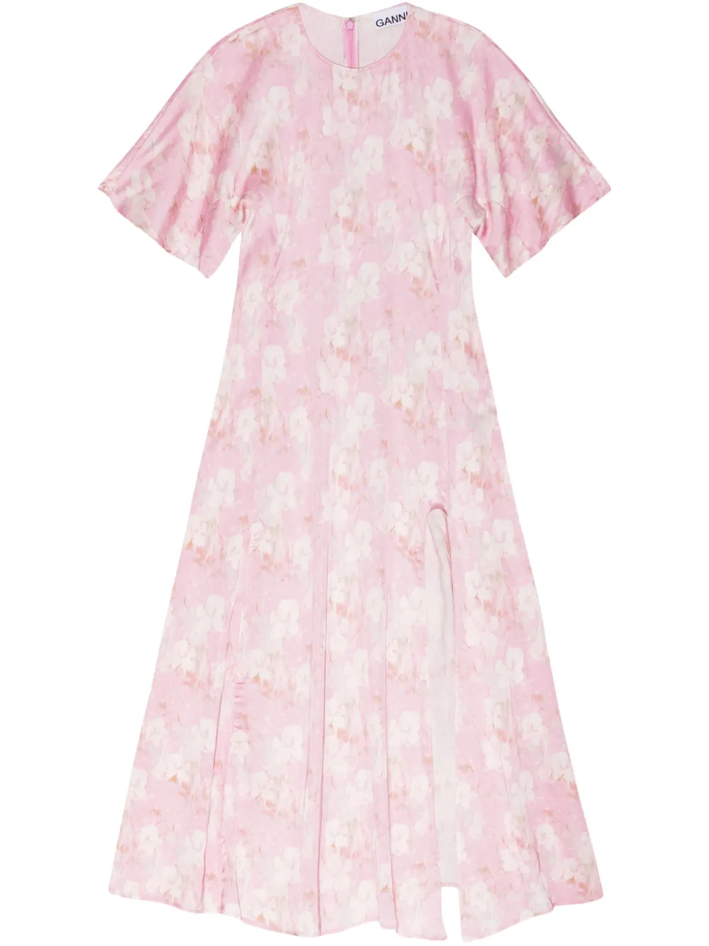GANNI Abito lungo con stampa | rosa | Image 1