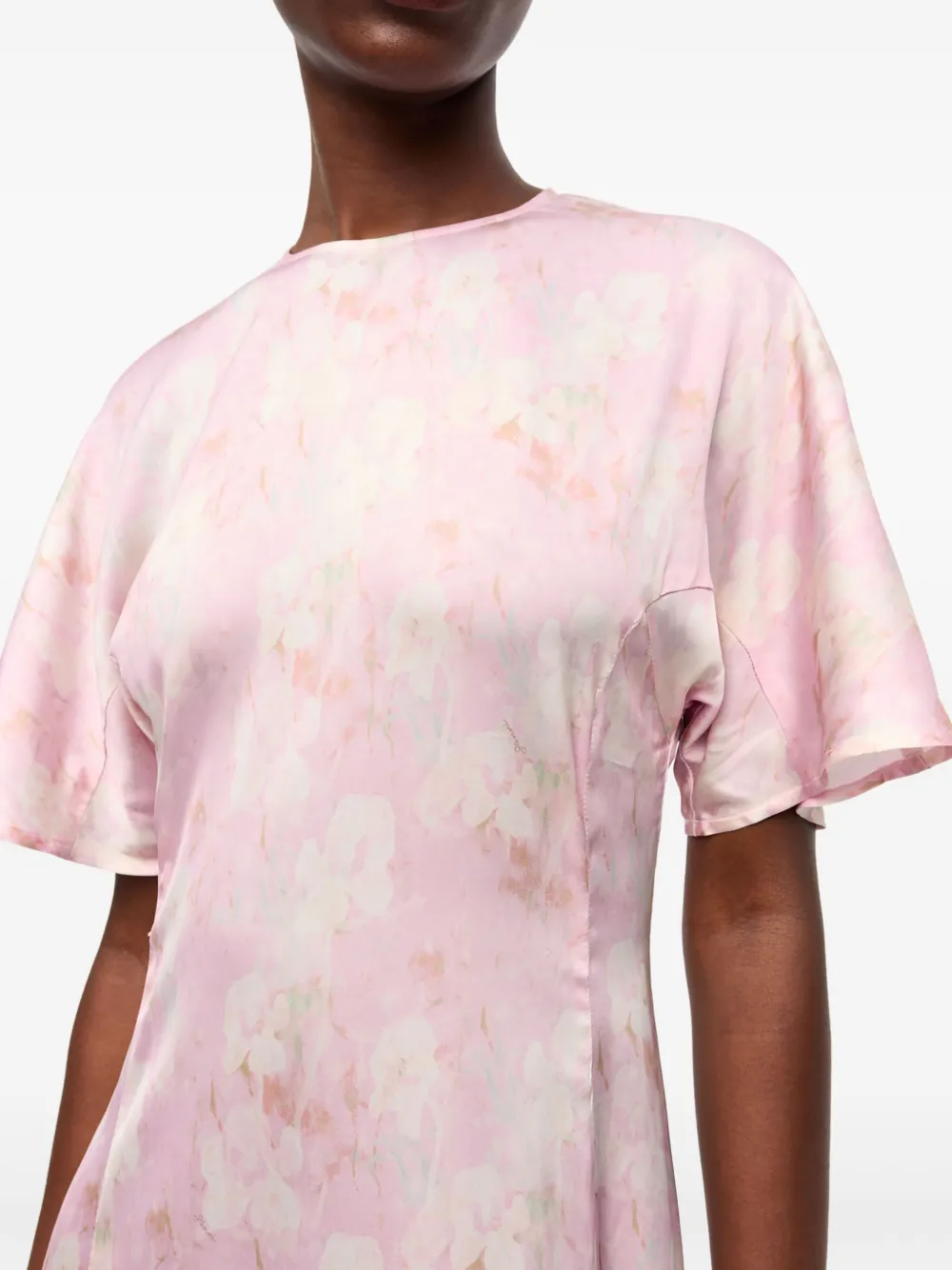 GANNI Maxi-jurk met print Roze
