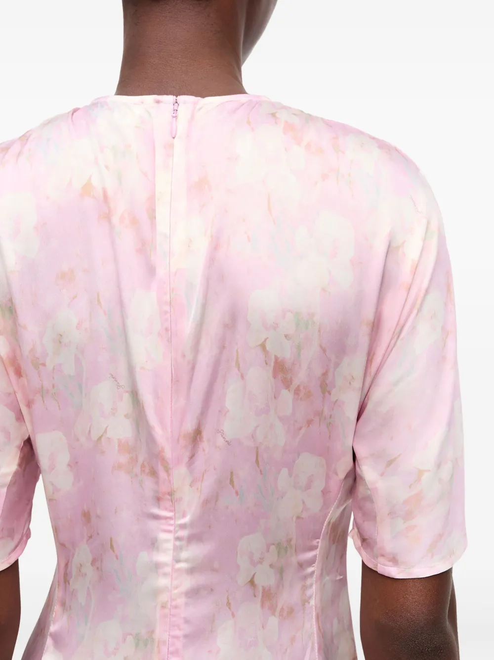 GANNI Maxi-jurk met print Roze