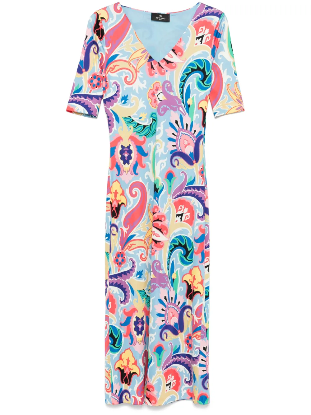 ETRO robe mi-longue à motif cachemire | bleu | Image 1