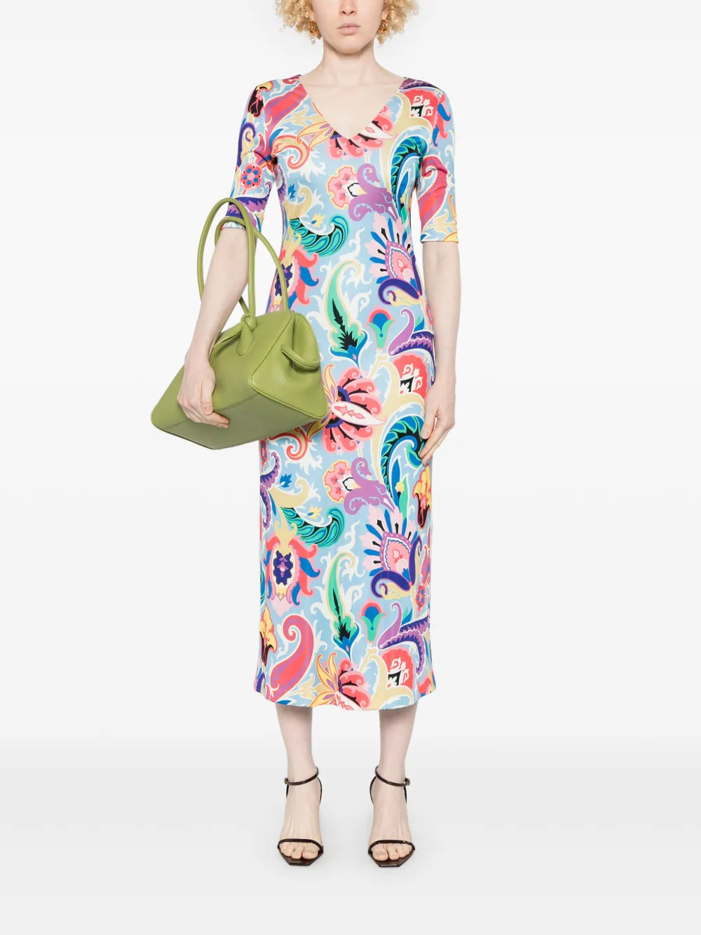 ETRO Jurk met paisley-print - Blauw