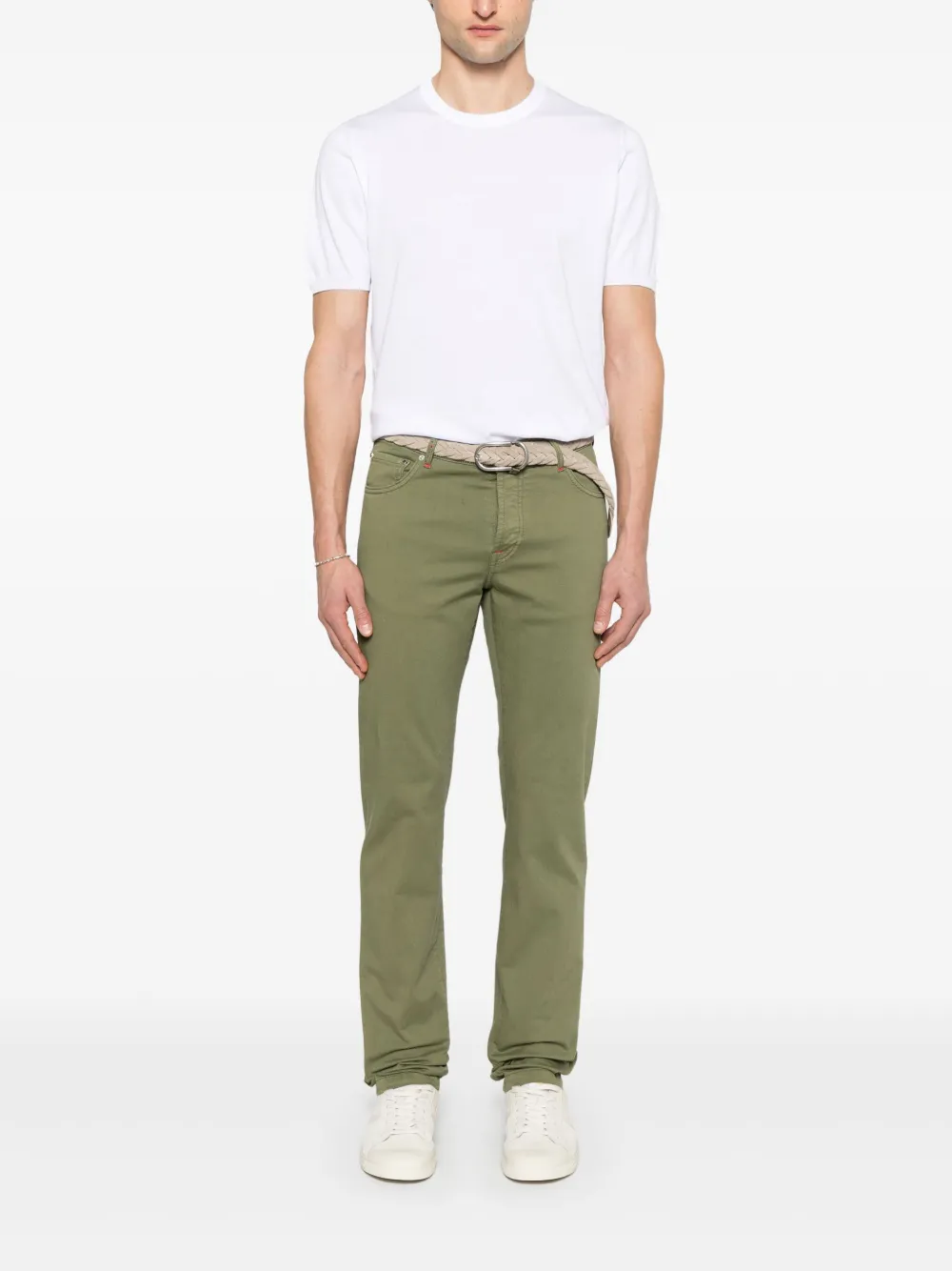 Kiton Katoenen broek - Groen