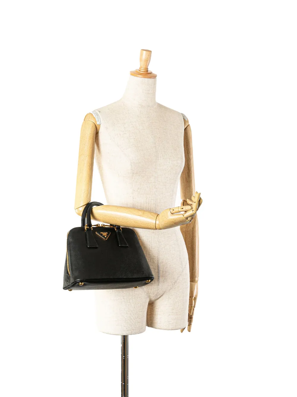 Prada Pre-Owned 2000-2024 Small Saffiano Lux Promenade satchel - Zwart