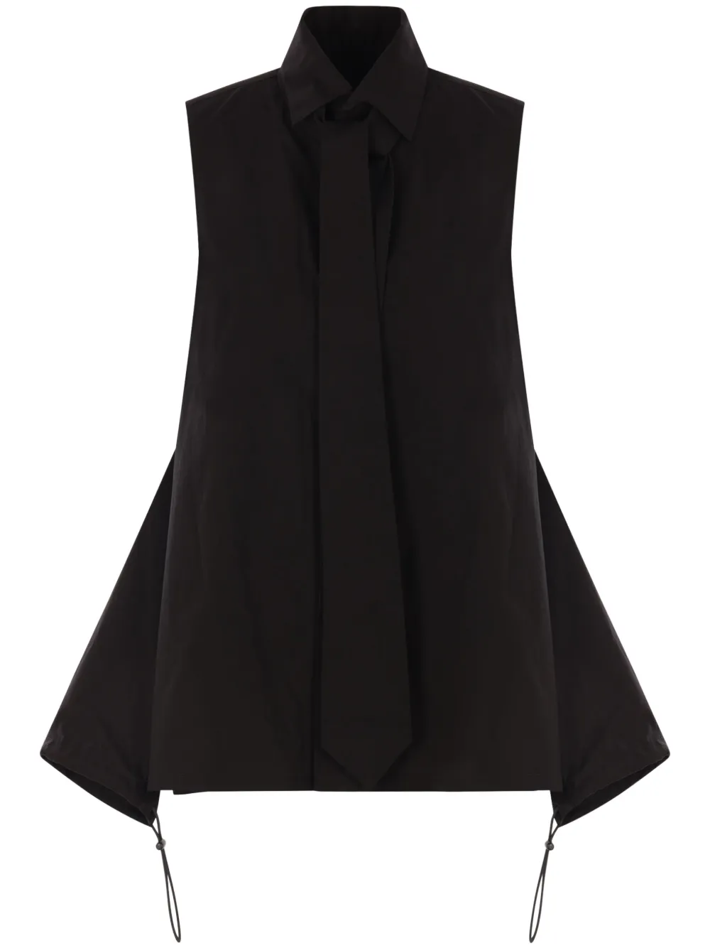 Yohji Yamamoto Blouse met strikdetail Zwart