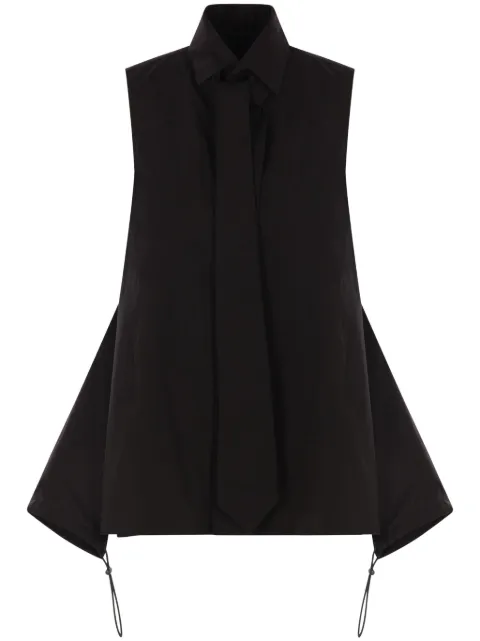 Yohji Yamamoto camisa sin mangas con detalle de lazo