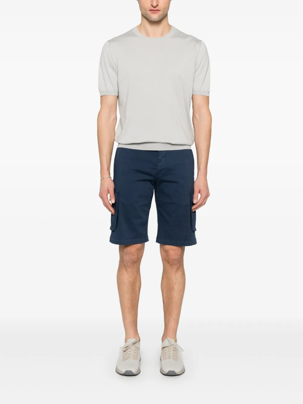 Kiton Cargo shorts - Blauw