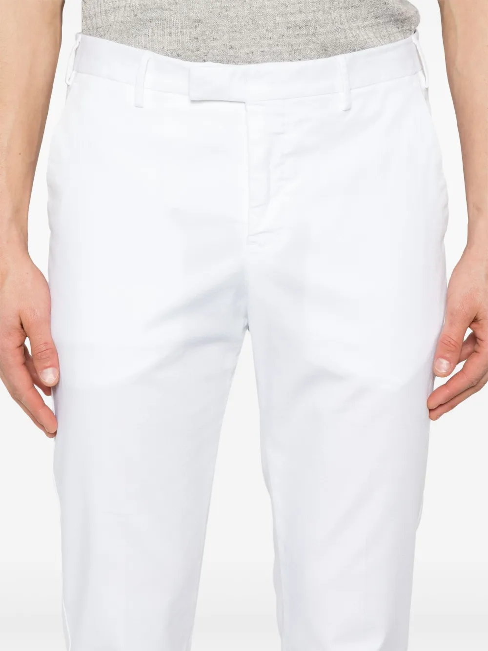 PT Torino Broek met toelopende pijpen Wit