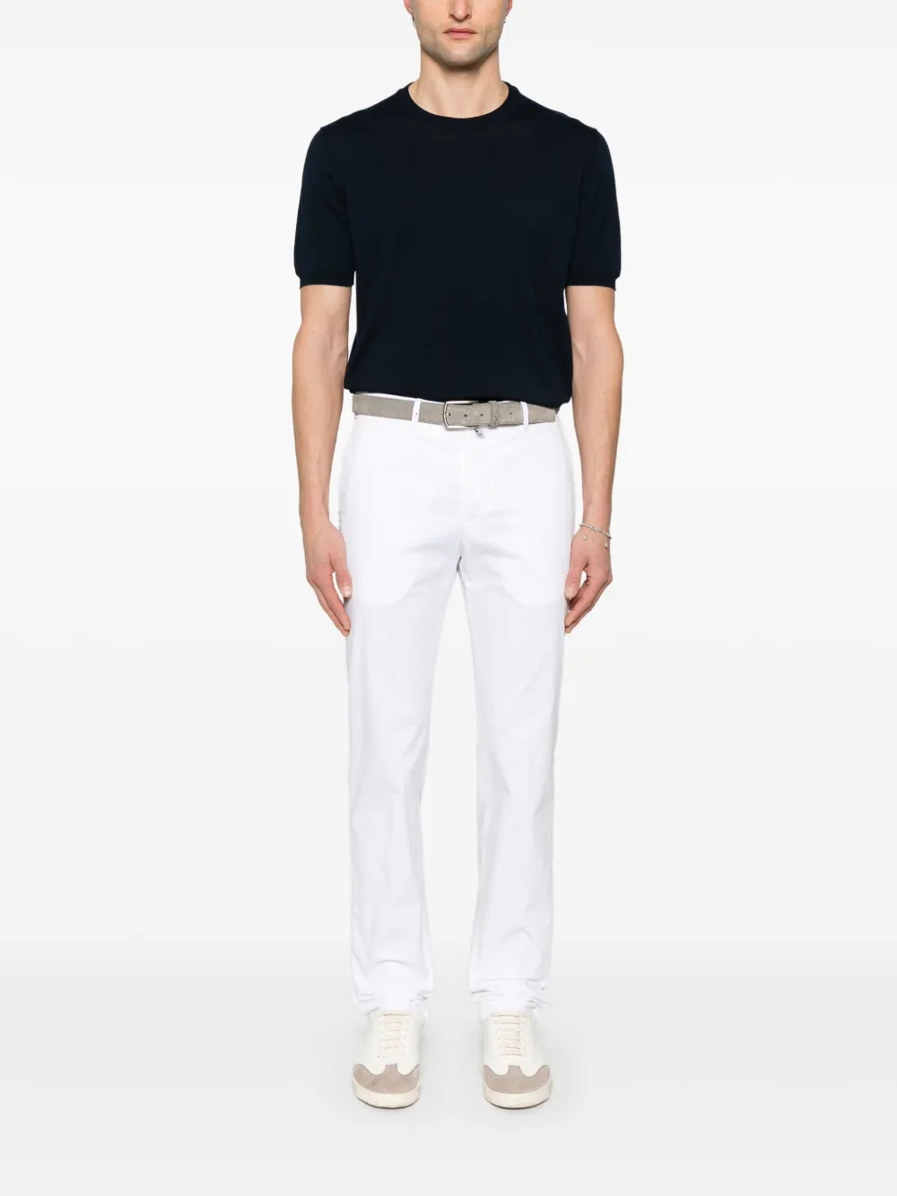 Kiton Katoenen T-shirt - Blauw