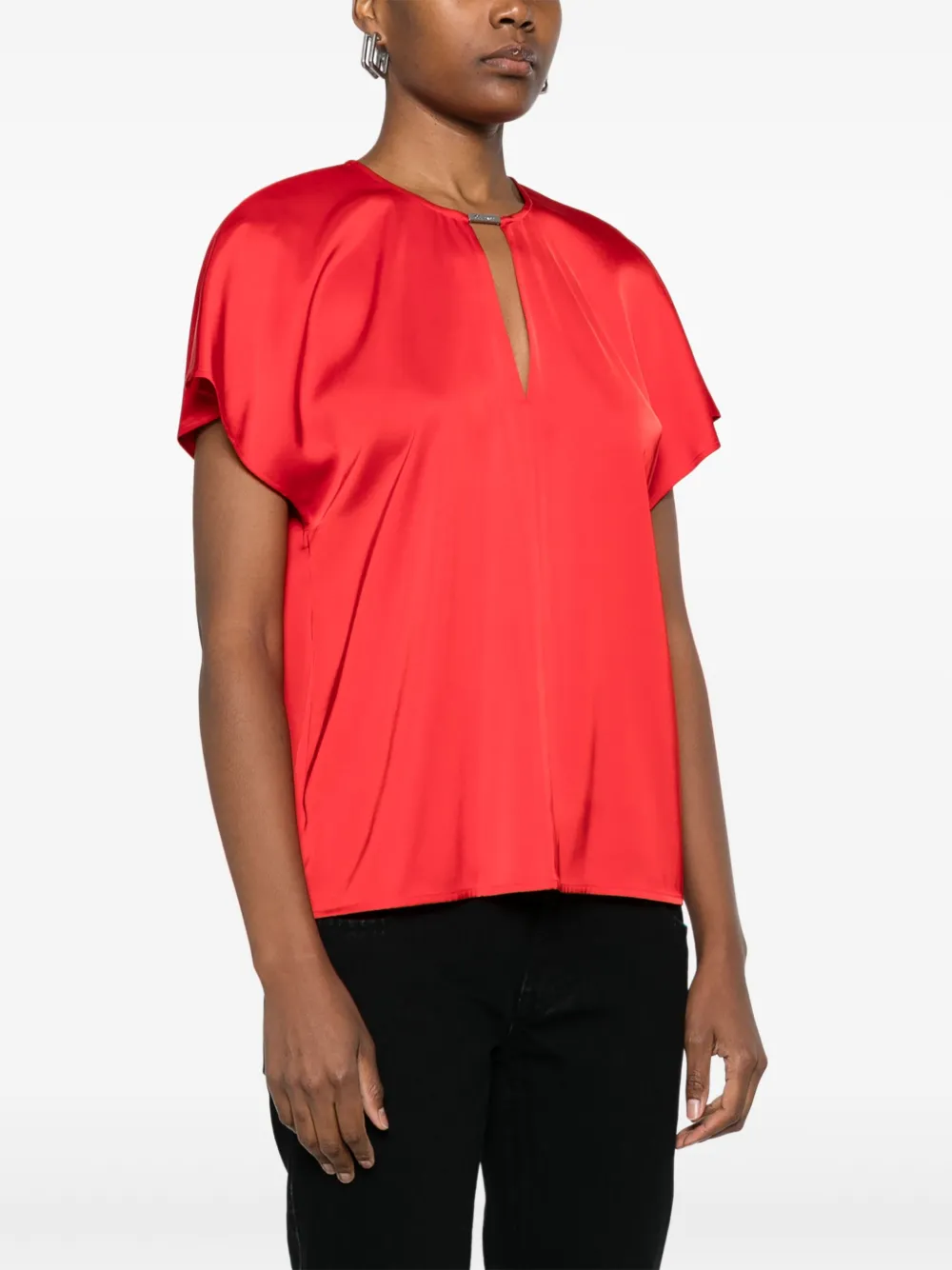 Calvin Klein Blouse met logoplakkaat Rood