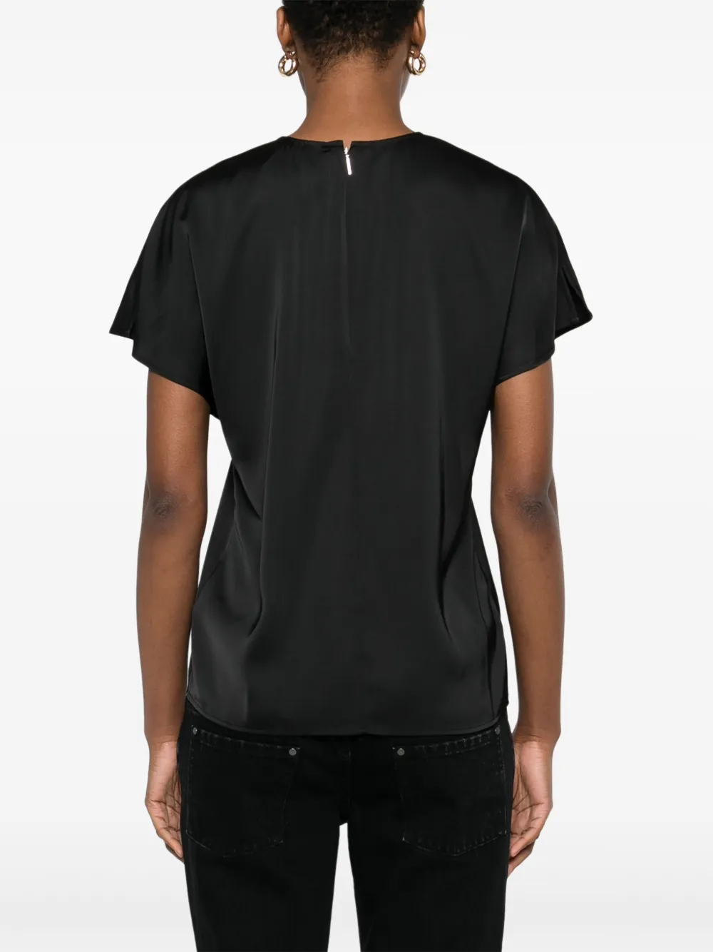 Calvin Klein Blouse met logoplakkaat Zwart