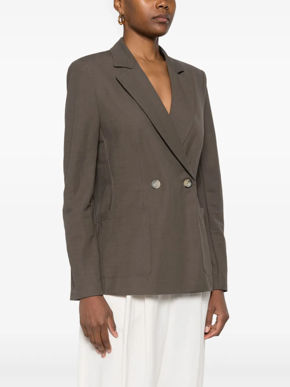 Harris Wharf London Blazer met dubbele rij knopen Grijs