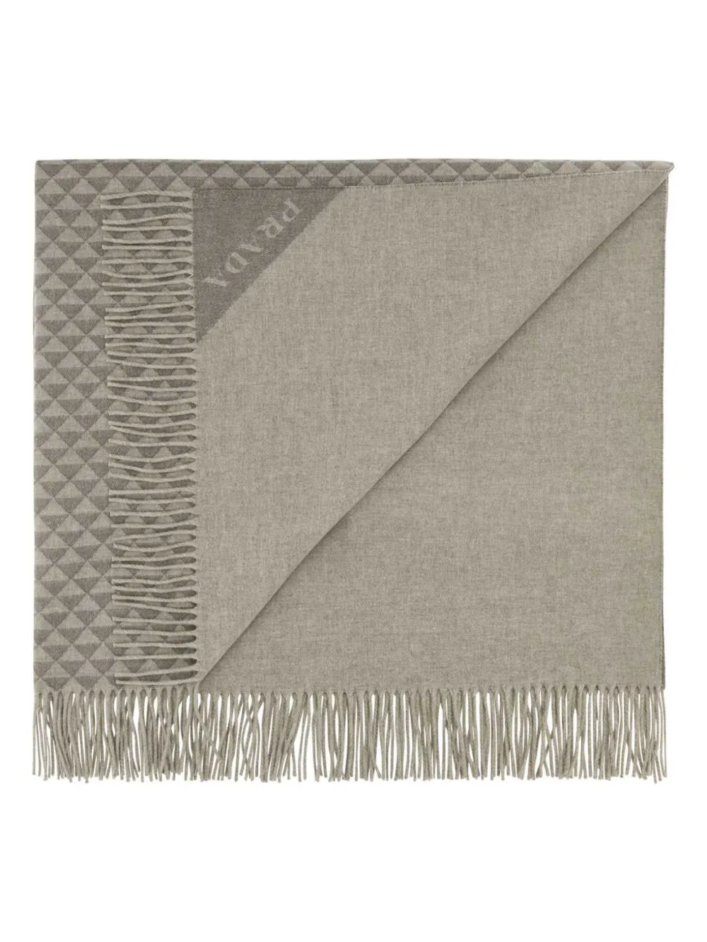  Prada Triangle-logo Blanket - Grey 