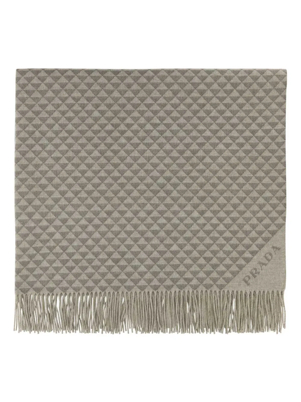 Prada triangle-logo blanket | Grey | Image 1