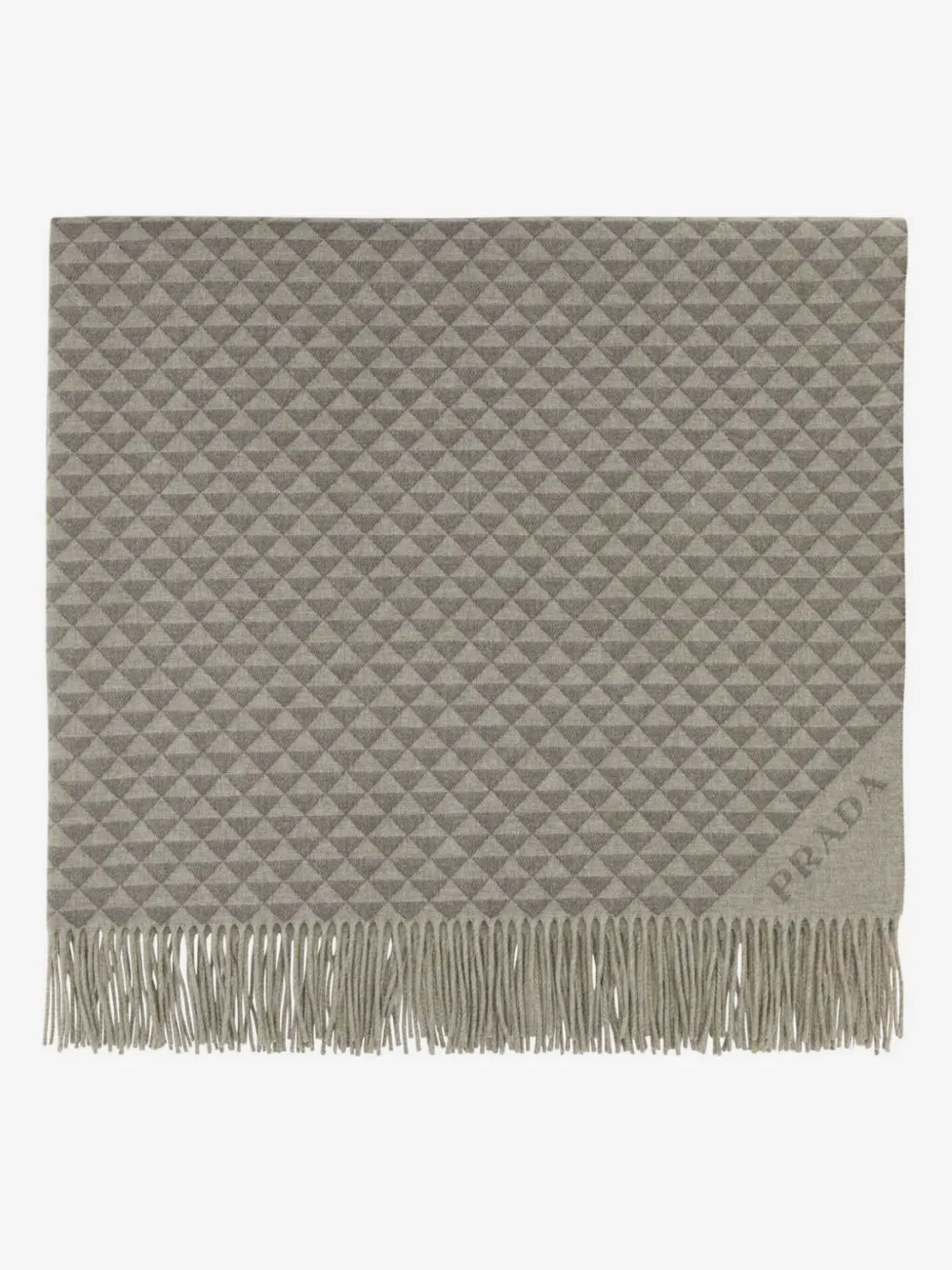 Prada triangle-logo blanket | Grey | Image 1
