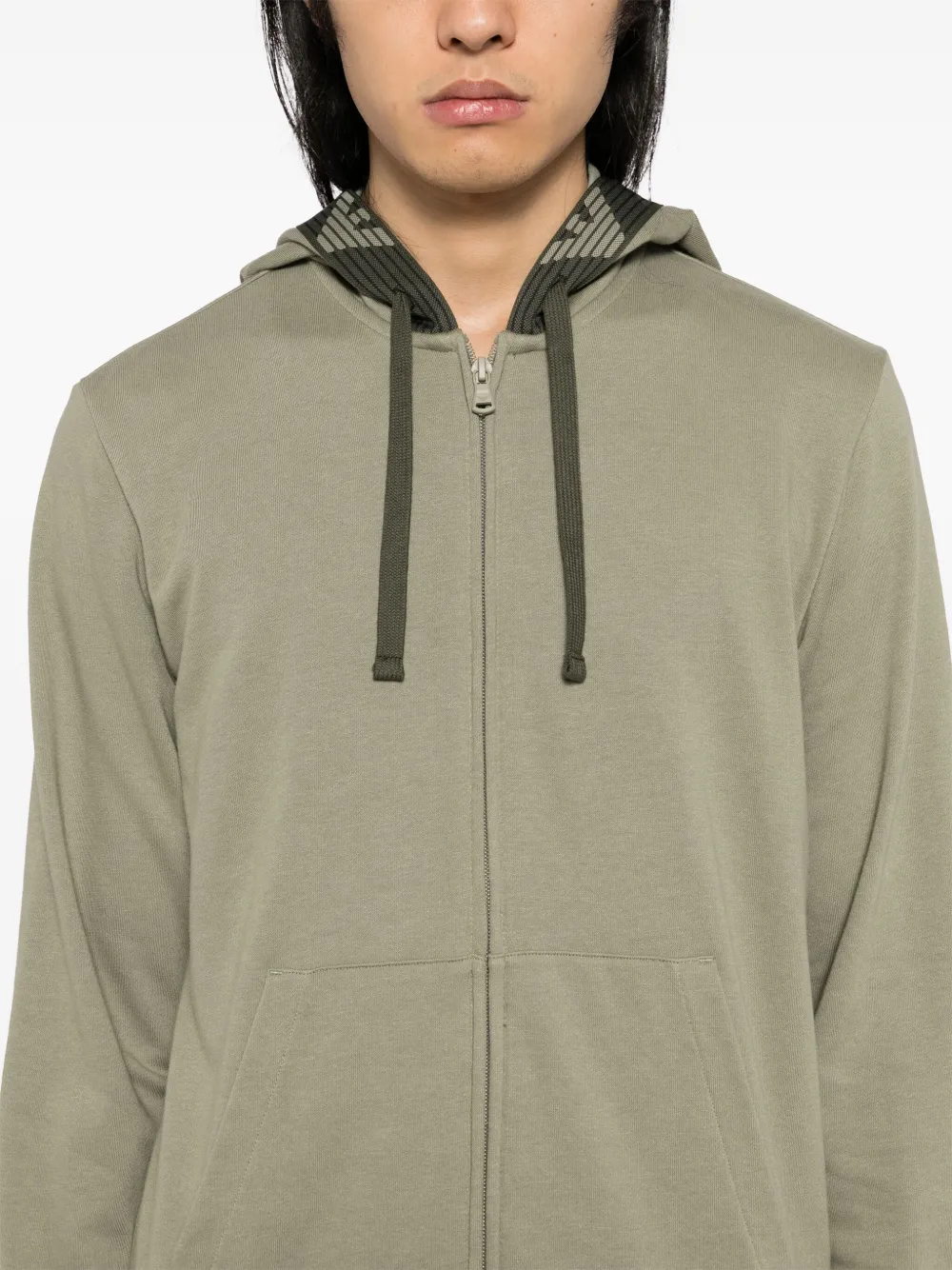 Emporio Armani Hoodie met rits Groen