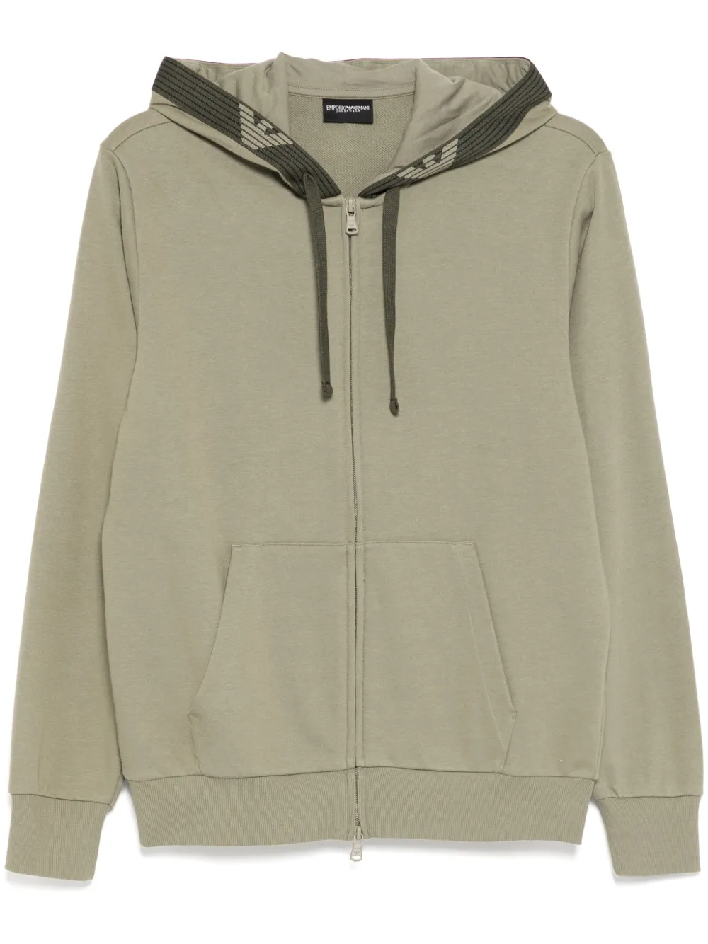 Emporio Armani Hoodie met rits Groen