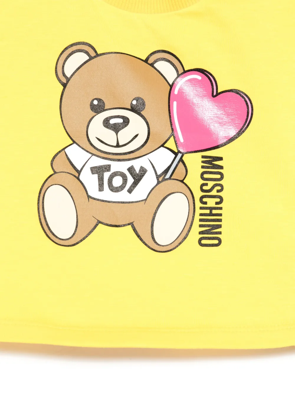 Moschino Kids T-shirt met teddybeerprint Geel