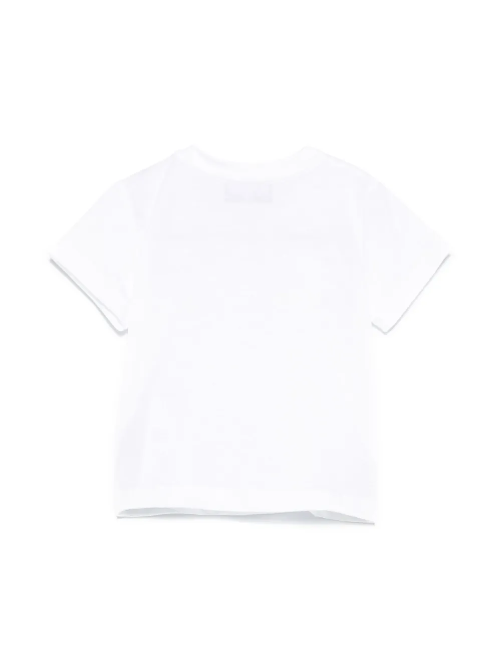 Moschino Kids T-shirt met geborduurd logo Wit