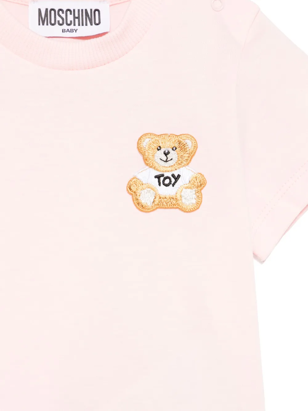 Moschino Kids T-shirt met teddybeerprint Roze