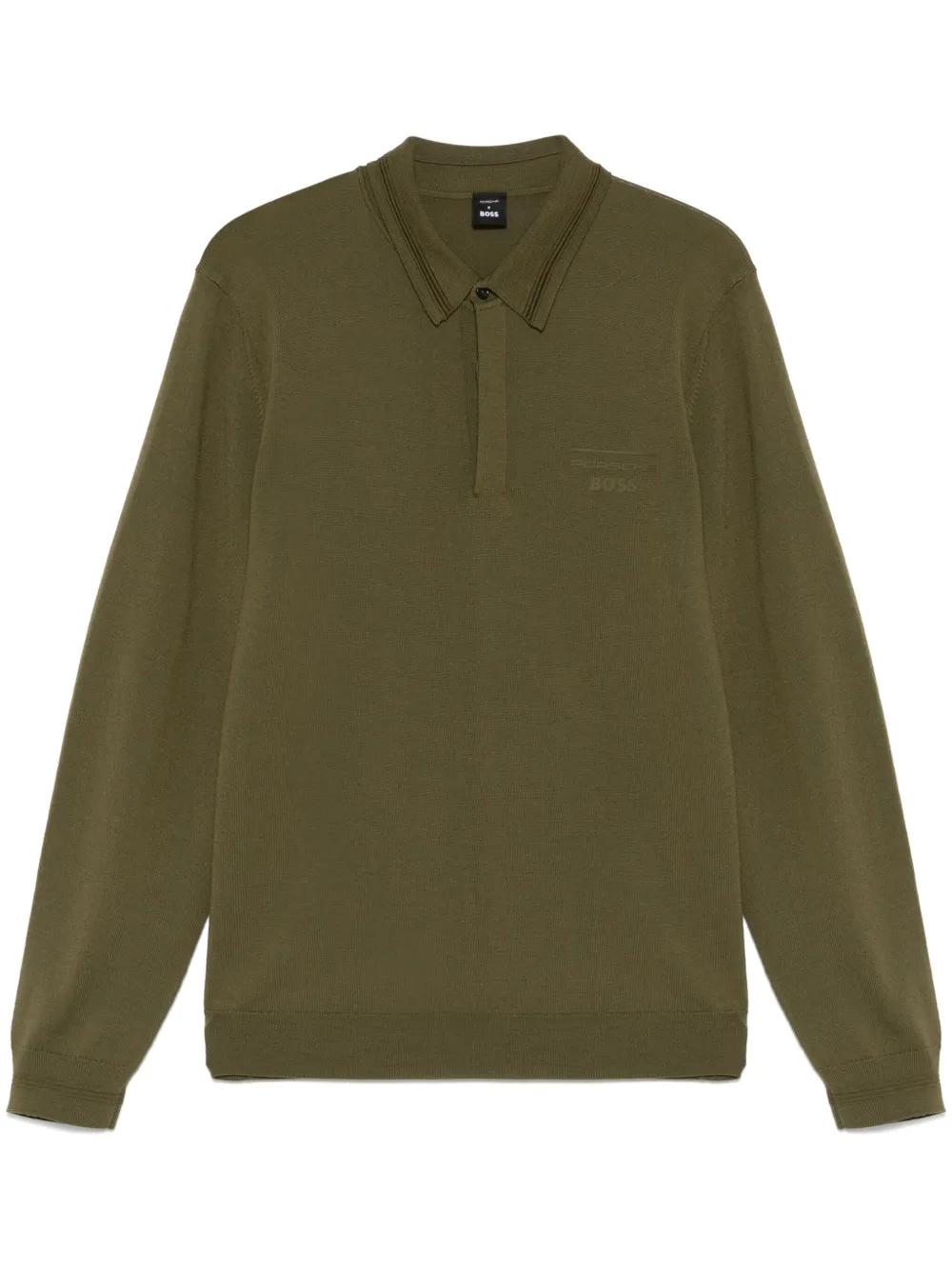 BOSS x Porsche wollen poloshirt Groen