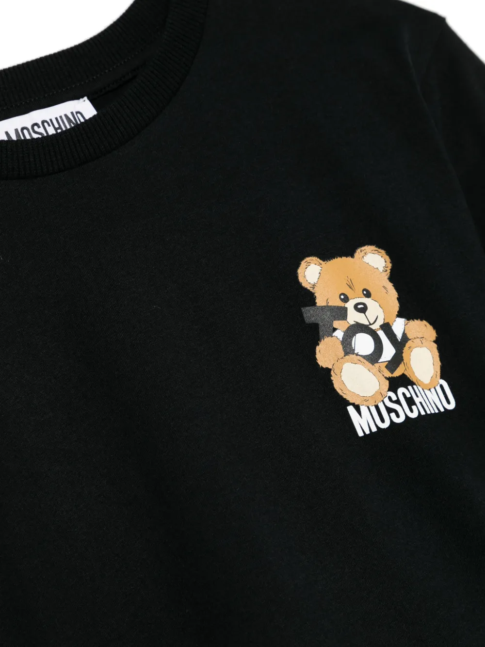 Moschino Kids T-shirt met teddybeerprint Zwart