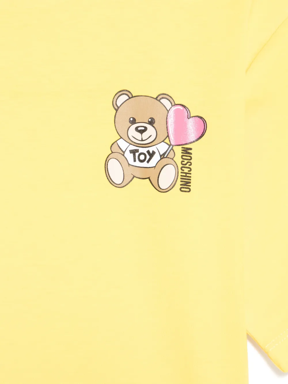 Moschino Kids T-shirt met teddybeerprint Geel