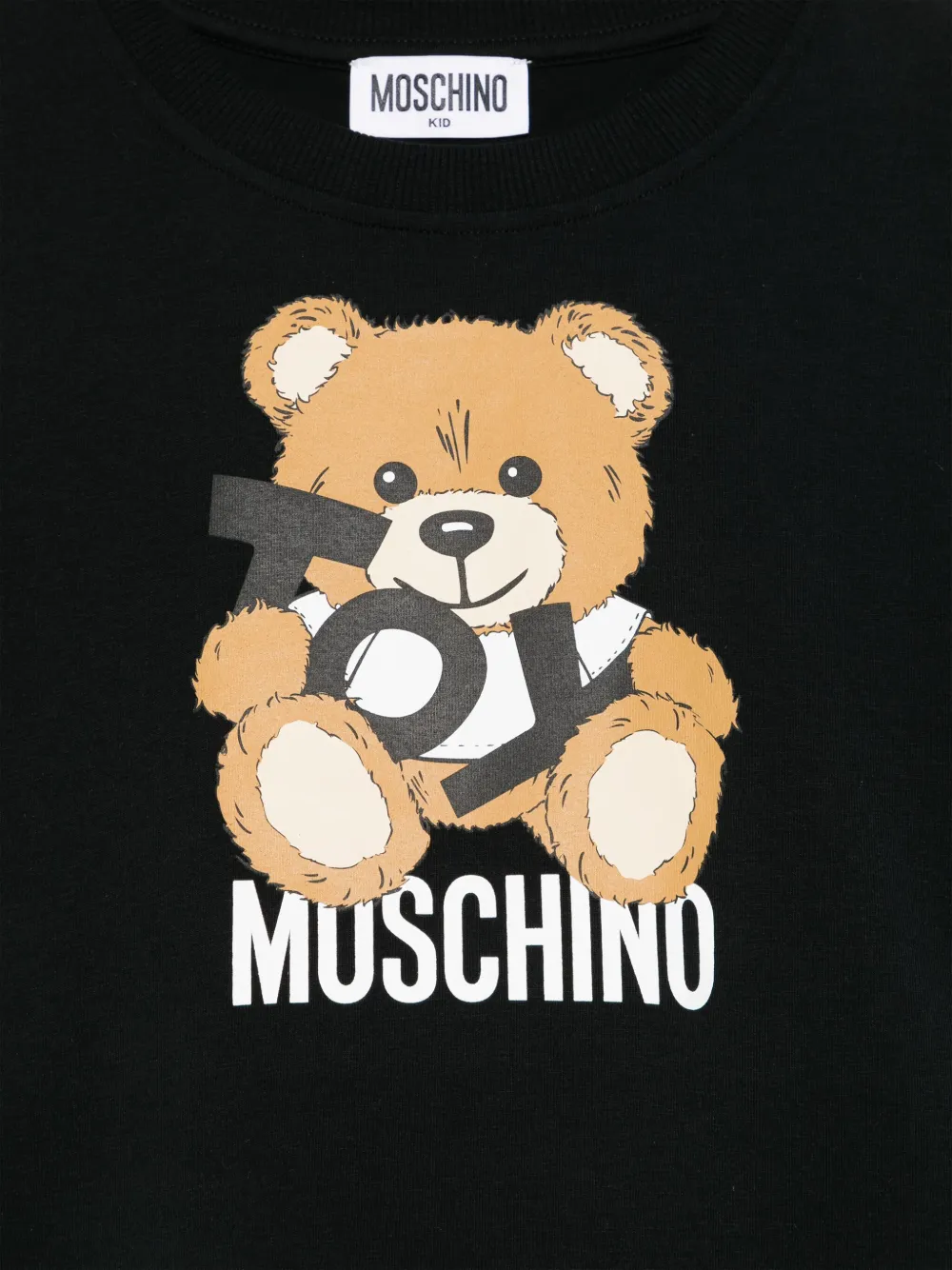 Moschino Kids T-shirt met teddybeerprint Zwart