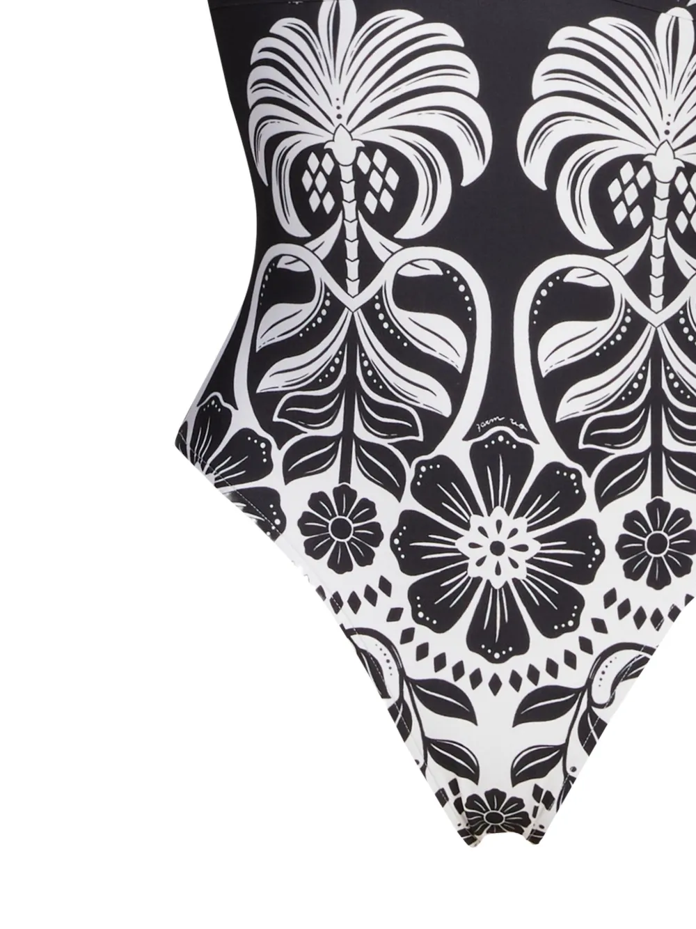 FARM Rio Badpak met bloemenprint Zwart