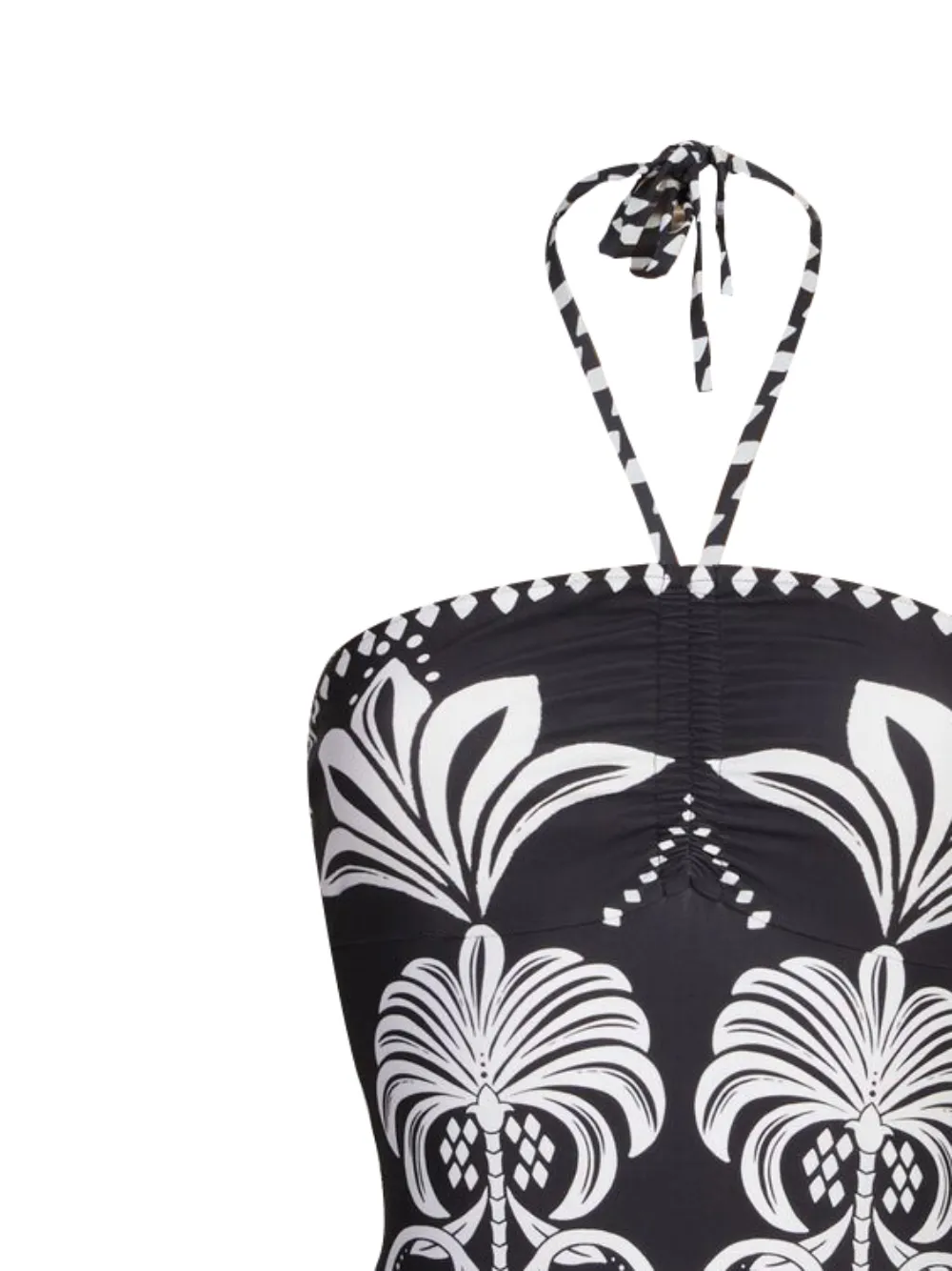 FARM Rio Badpak met bloemenprint Zwart