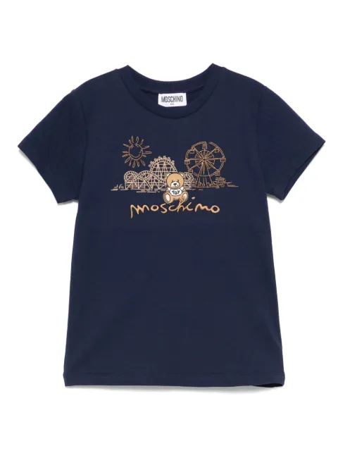 Moschino Kids تيشيرت بتطريز تيدي