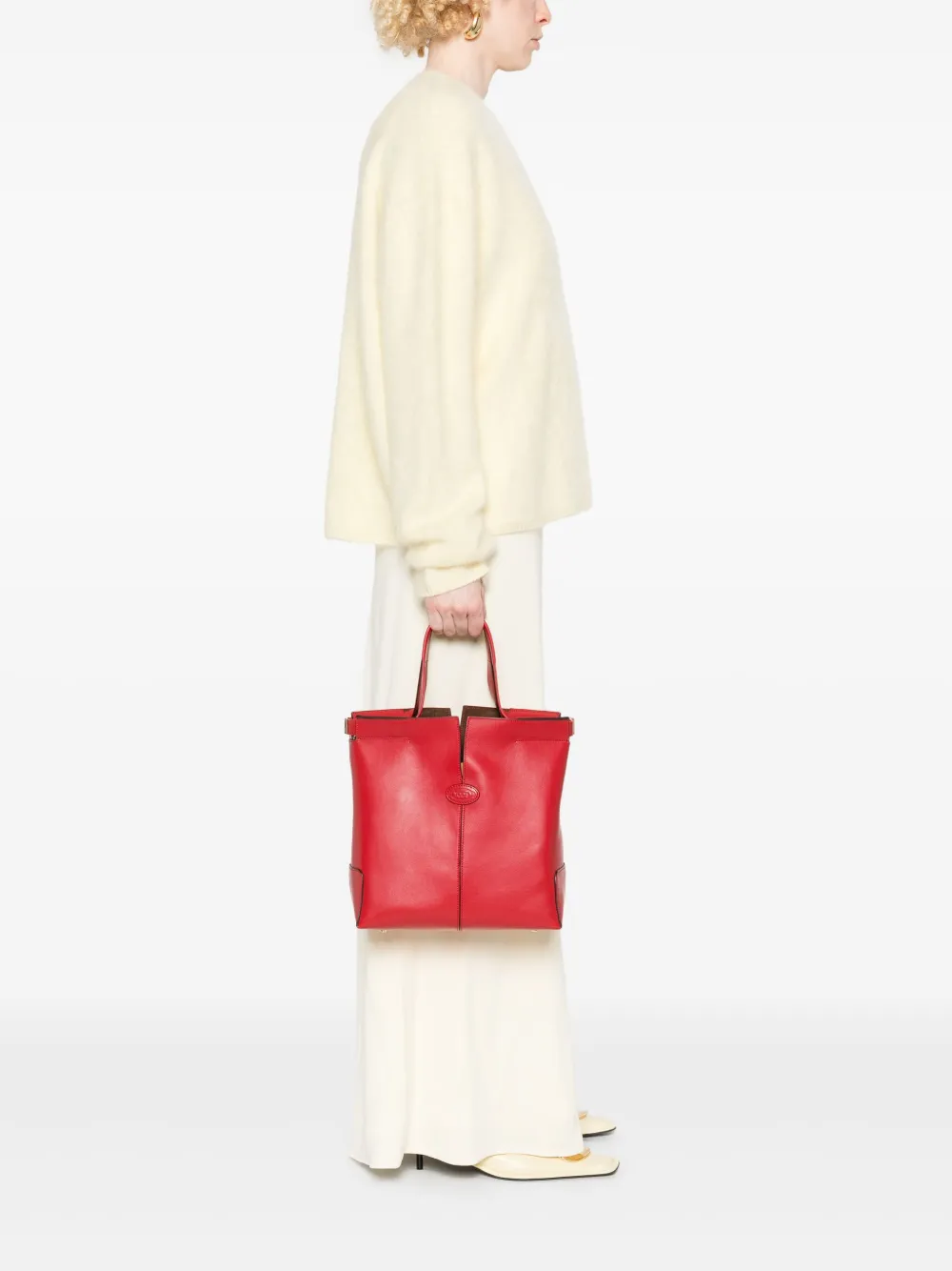 Tod's Di Bag Folio kleine shopper - Rood