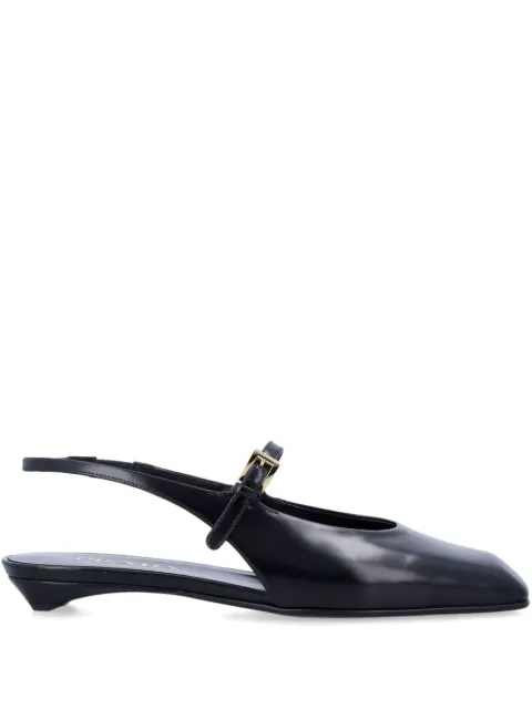 Prada leather slingback ballet flats