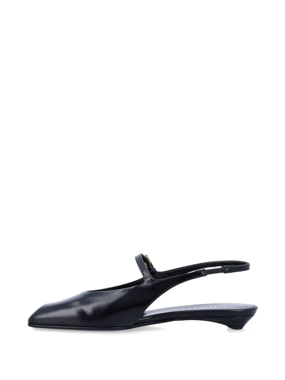 Prada Leren slingback ballerina's Zwart