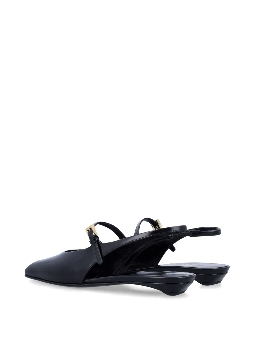 Prada Leren slingback ballerina's Zwart