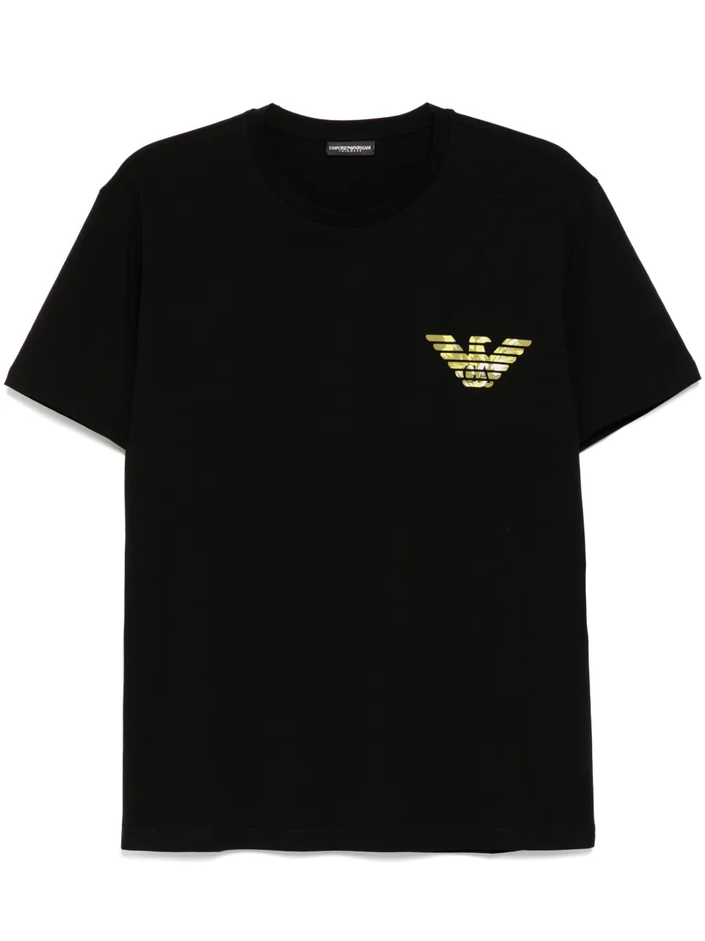 Emporio Armani logo print T-shirt – Black