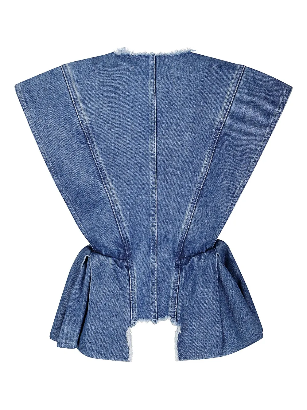 Marques'Almeida Denim top met structuur - Blauw